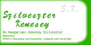 szilveszter kenesey business card